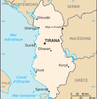 Albania : mappa 