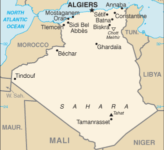 Algeria : mappa 