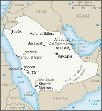 Saudi Arabia : map 