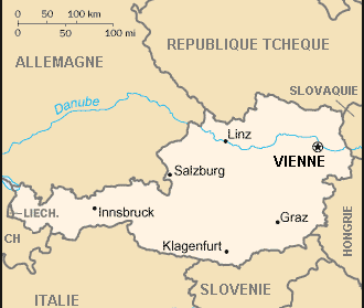 Austria : mapa 