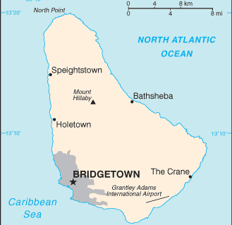 Barbados : map 