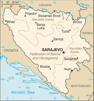 Bosnia : map 