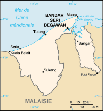 Brunéi : mapa 