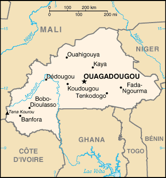 Burkina Faso : map 
