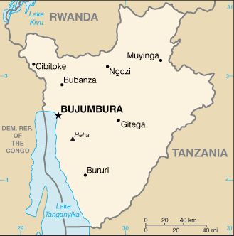 Burundi : mappa 
