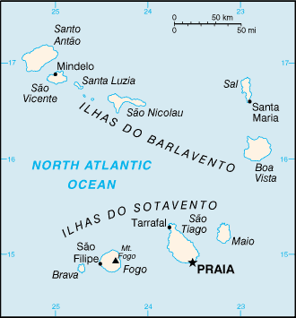 Cape Verde : map 