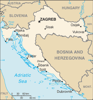 Croazia : mappa 