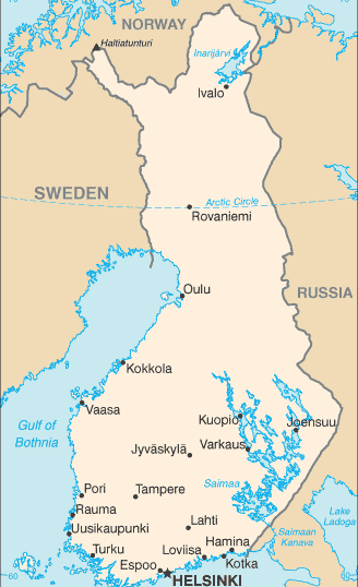 Finland : map 