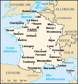 Francia : mapa 