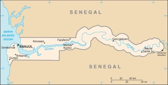 Gambia : mapa 
