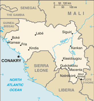 Guinea : mapa 