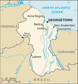 Guyana : map 