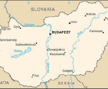 Hungría : mapa 