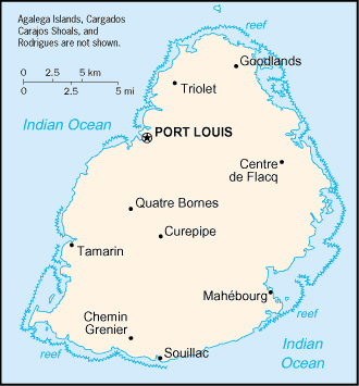 Mauritius : mappa 