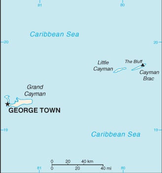 Islas Caimán : mapa 