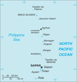 Isole Marianne Settentrionali : mappa 