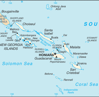 islas Salomón : mapa 