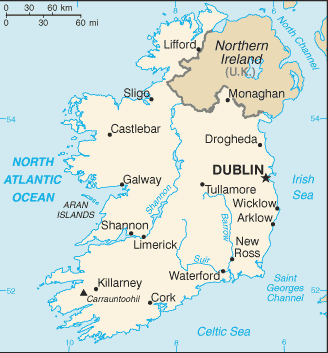 Ireland : map 