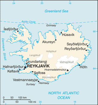 Iceland : map 