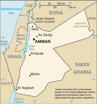 Jordanien : maps 