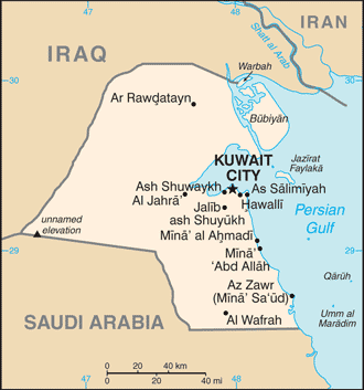 Kuwait : mapa 