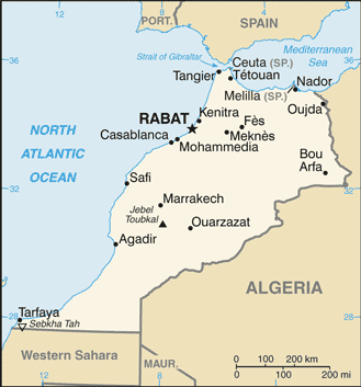 Maroccos : mapa 