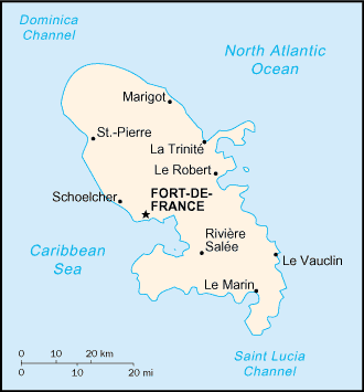 Martinique : map 