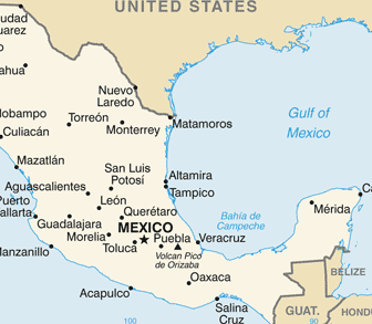 Messico : mappa 