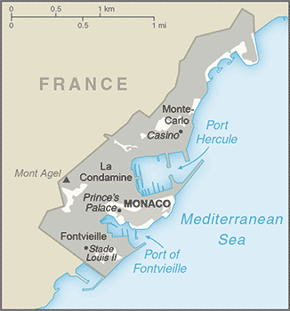 Monaco : mapa 