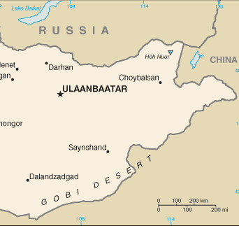 Mongolia : map 