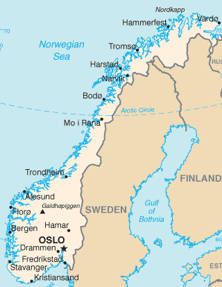 Noruega : mapa 