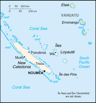 New Caledonia : map 