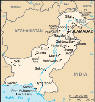 Pakistán : mapa 