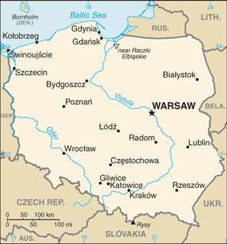 Poland : map 