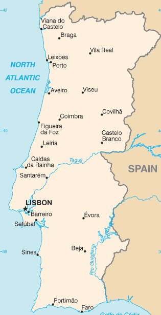 Portogallo : mappa 