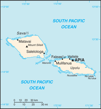 Samoa : map 