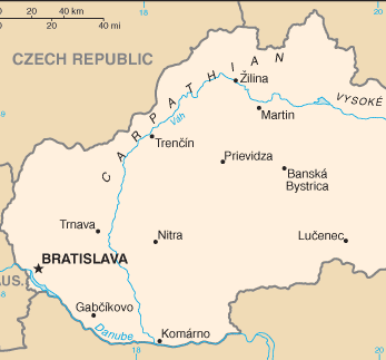 Slovacchia : mappa 