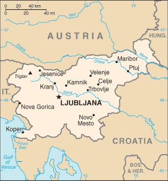 Slovenia : map 