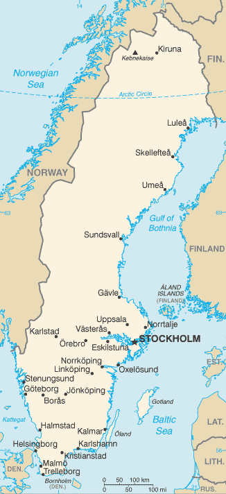 Svezia : mappa 
