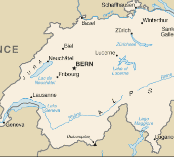 Svizzera : mappa 