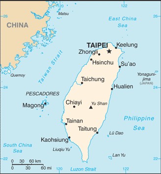 Taiwan : mapa 