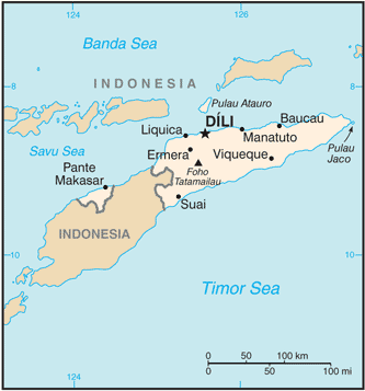 Timor Est : mappa 