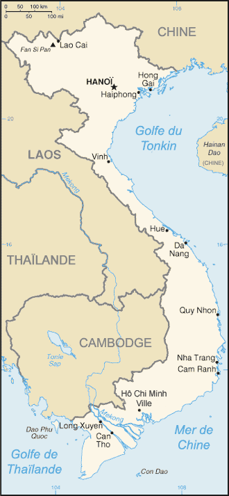 Vietnam : map 