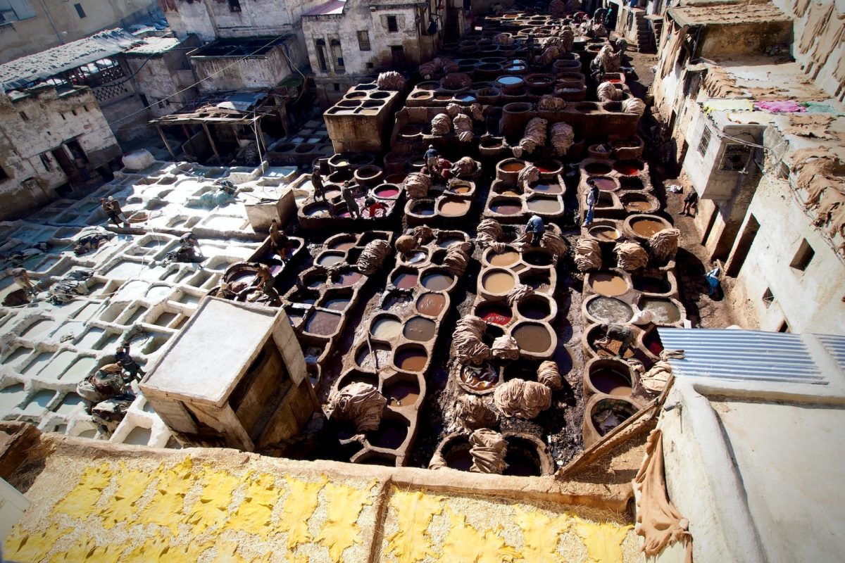 The tanneries and dyers of Fes