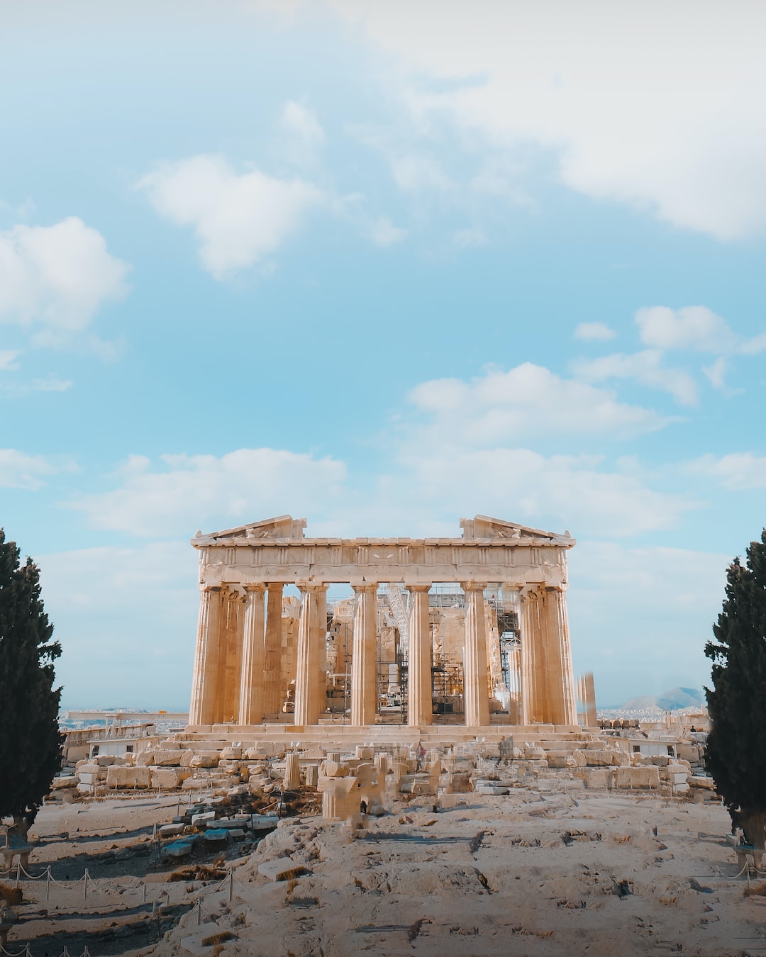 The ruins of an ancient Greek temple