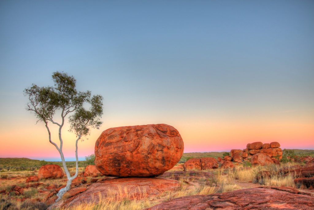 Granite boulders in Australian bush.