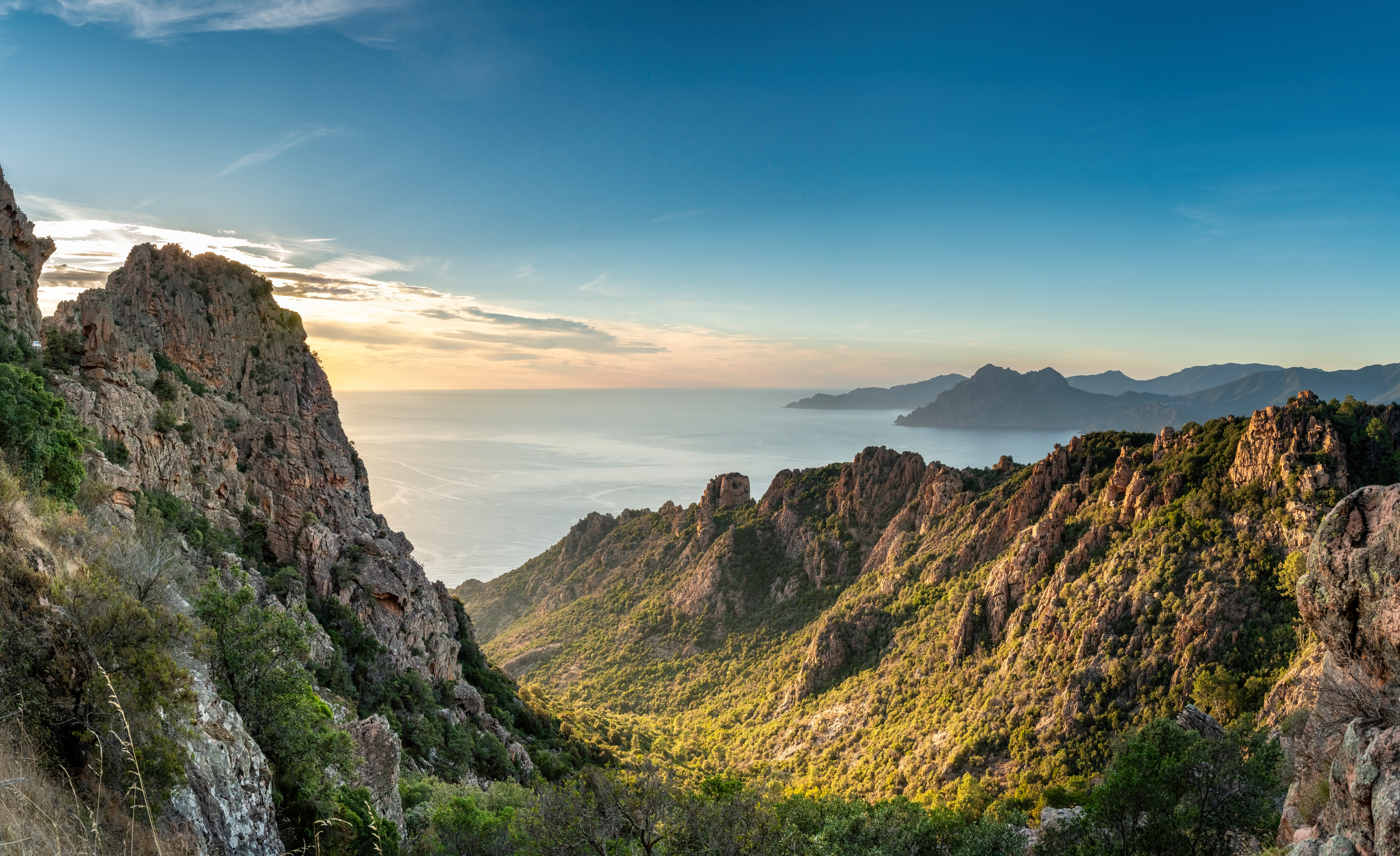 Landscape with Calanques de Piana, Corsica island, France