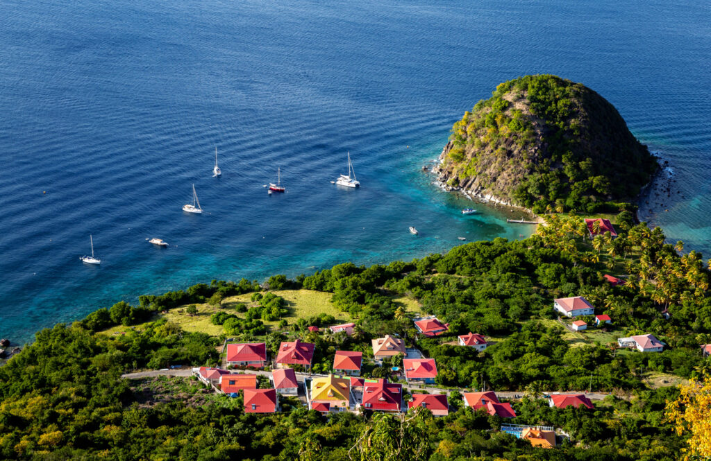 Pain du Sucre Rock, Terre-de-Haut, Iles des Saintes, Les Saintes, Guadeloupe, Lesser Antilles, Caribbean.