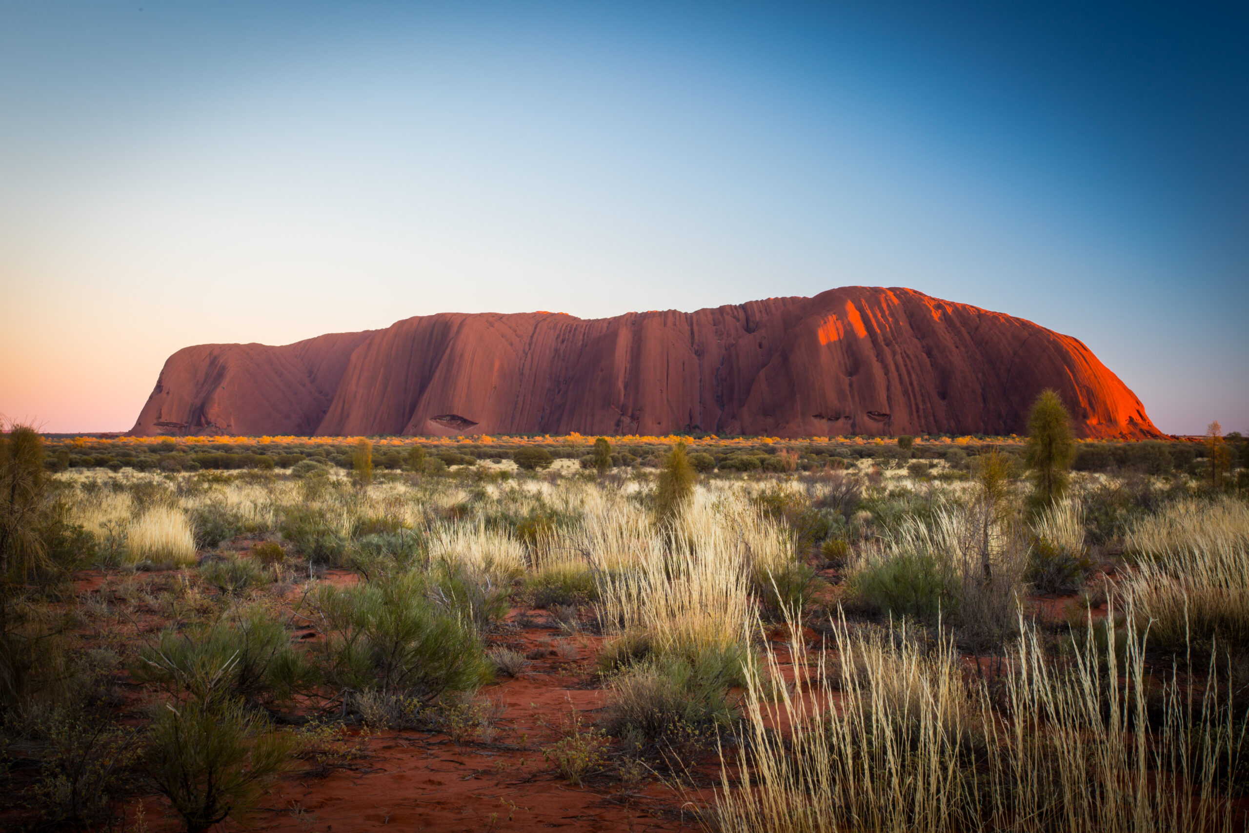 Uluru, AUSTRALIA - July 4, 2015: Uluru at Sunrise