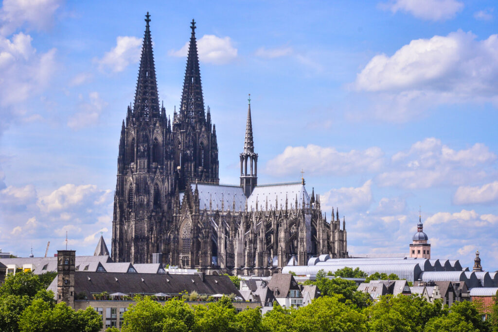 Cologne Cathedral and a beautiful sky in Germany